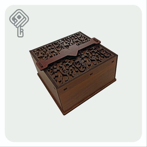 جعبه هدیه چوبی تایپوگرافی به ارتفاع 10 سانتیمتر  mdf