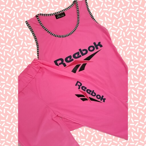 تاپ شلوارک ورزشی استریج دخترانه طرح Reebok کیفیت عالی(ارسال رایگان) 