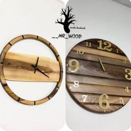 ساعت چوبی دست ساز در طرح ها و رنگهای مختلف