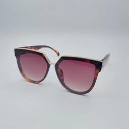 عینک آفتابی زنانه شنل یووی 400 رنگ فریم پلنگی ارسال رایگان 