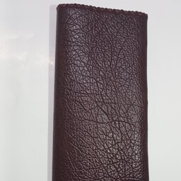 کیف پول کتابی چرمی دو لت ترکیبی از دو رنگ قهوه ای تیره و روشن
