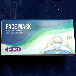 ماسک سه لایه بسته50 عددی-fase mask