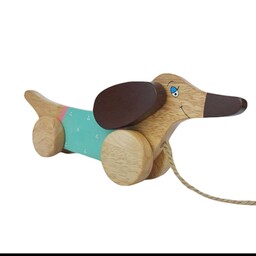اسباب بازی سگ بند دار چوبی نیمو چوبک