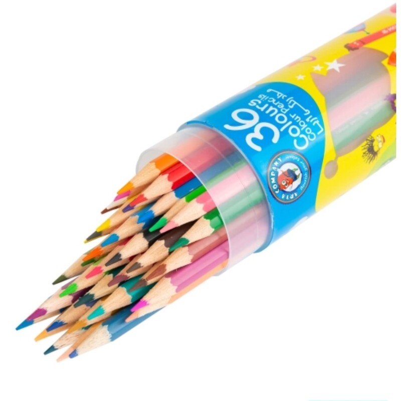 مداد رنگی 36 رنگ آریا استوانه ای