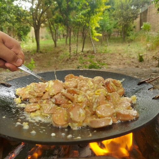 ساج چدنی با قطر 33 سانتی متر مناسب پخت نان در منزل