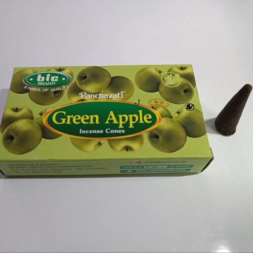 عود مخروطی بیک مدل green apple بسته 10 عددی