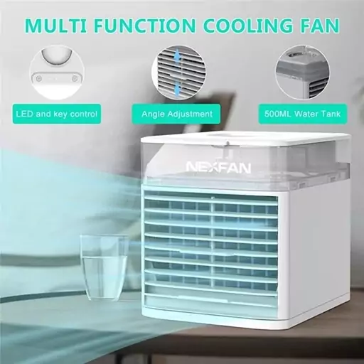 مینی کولر آبی جدید هفت رنگ LED مدل Ultra Air cooler با کیفیت عالی و ارسال رایگان