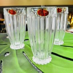 ست 6 عددی لیوان شیشه ای با کیفیت و شیک و زیبا 