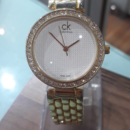 ساعت زنانه-دخترانه CK زیبا طرح ساده دورنگین کلوین کلاین  Calvin Klein