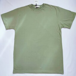 تیشرت نخ پنبه ساده آستین پاکتی در چهار سایز  مردانه و زنانه سبز