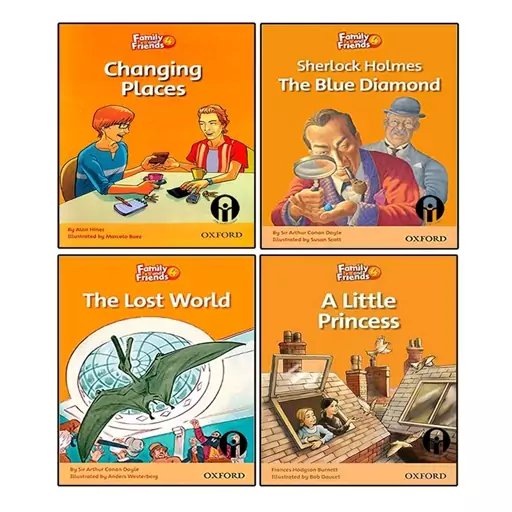 کتاب زبان داستان 4 جلدی فمیلی فرندز 4 Family friends 4 story book series