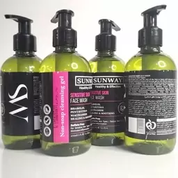 سان وی ژل شستشو صورت پوست حساس فاقد سولفات  SUNWAY SENSITIVES SKIN FACE WASH SULFATE FREE  