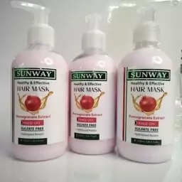 سان وی ماسک مو فاقد سولفات SUNWAY HAIR MASK  مو خشک و آسیب دیده  رنگ شده تقویت و نرم کننده مو SULFATE FREE قیمت  قدیم 