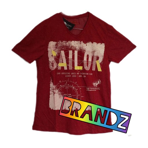 تیشرت طرح SAILOR-زرشکی-سایز XL