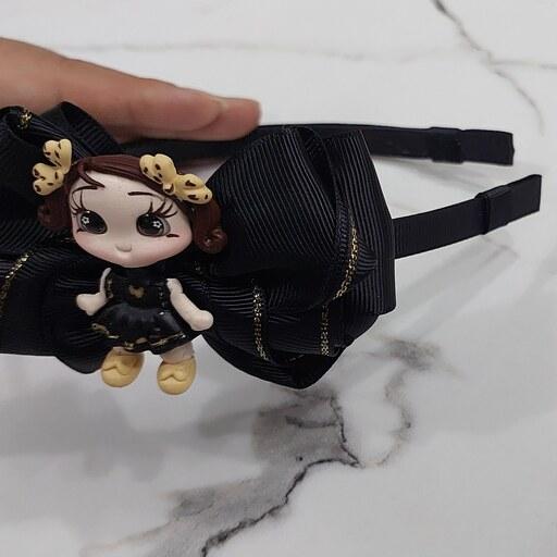 تل دخترانه نوزادی عروسک پیکسل خمیری طلایی هدیه دستساز اکسسوری شیک زیبا فانتزی