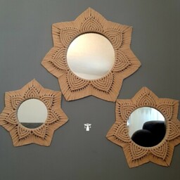 آینه مکرومه سه تایی در ابعاد مختلف 