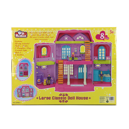 اسباب بازی رد باکس مدل خانه بزرگ و کلاسیک عروسک کد 22946-1