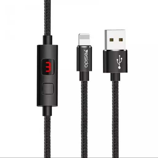 کابل USB به لایتنینگ یسیدو YESIDO CA46 طول 1.2متر 2.4 آمپر