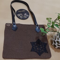 کیف شکلاتی قهوه ای زیبا به همراه بند چرم مصنوعی اعلا