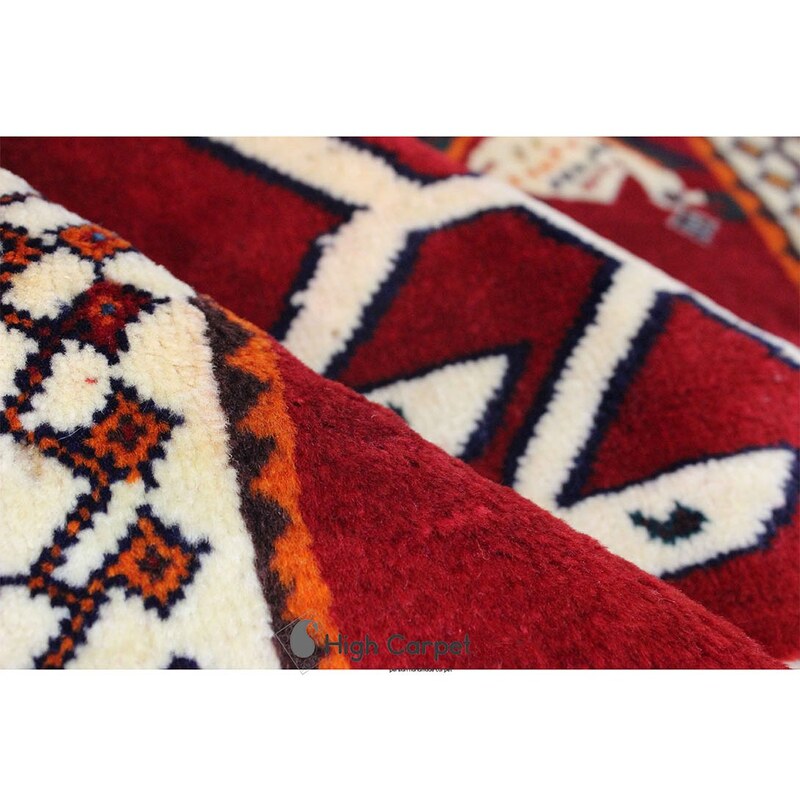فرش دستبافت  شیراز عشایری قرمز لاکی 3 متری کد 4006