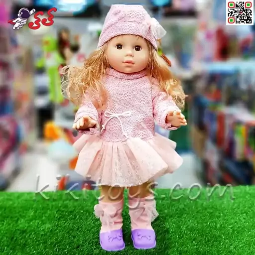 عروسک قد بلند دخترانه موزیکال و چشم متحرک اسباب بازی LOVELY DOLL 9399