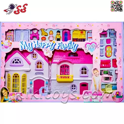 اسباب بازی قصر و خانه دوطبقه موزیکال بزرگ FAMILY SWEET HOUSE 16475