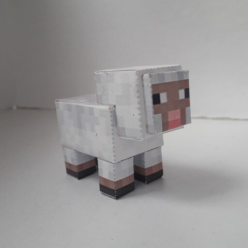 فیگور مقوایی آماده حیوانات ماین کرافت. فیگور گوسفند ماین کرافت. Minecraft animal figure. Sheep figure. 