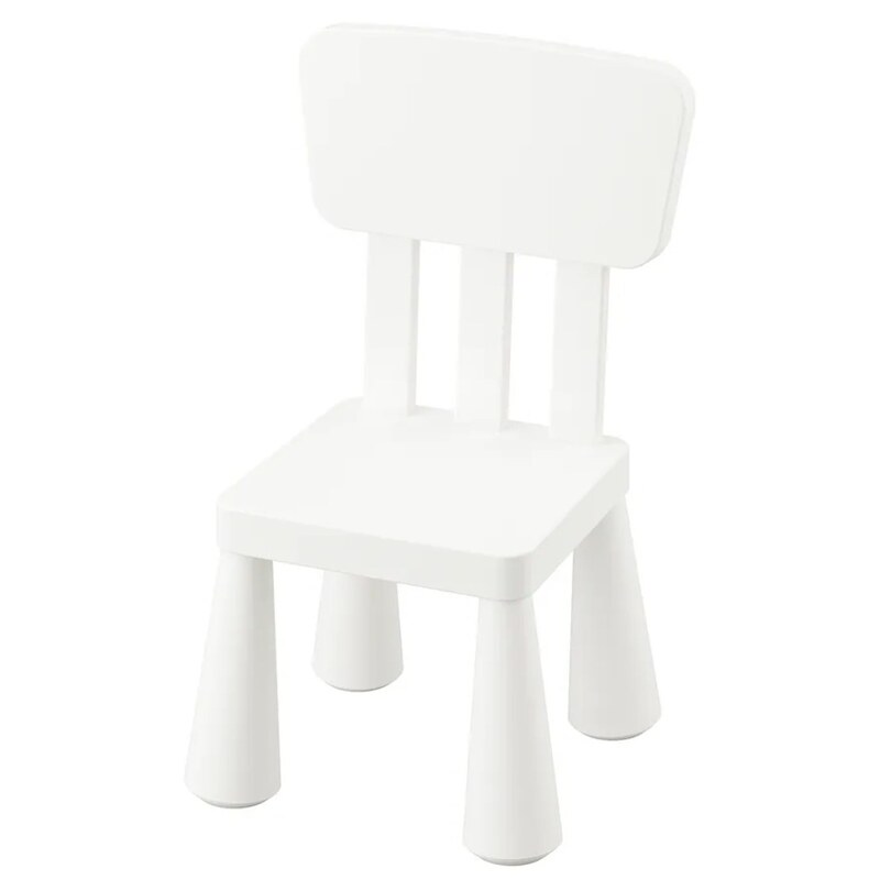 صندلی کودک آیکیا مدل MAMMUT، به رنگ سفید با شماره محصول403.653.71  