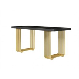 میز تحریر ساده پایه فلزی طلایی-k25