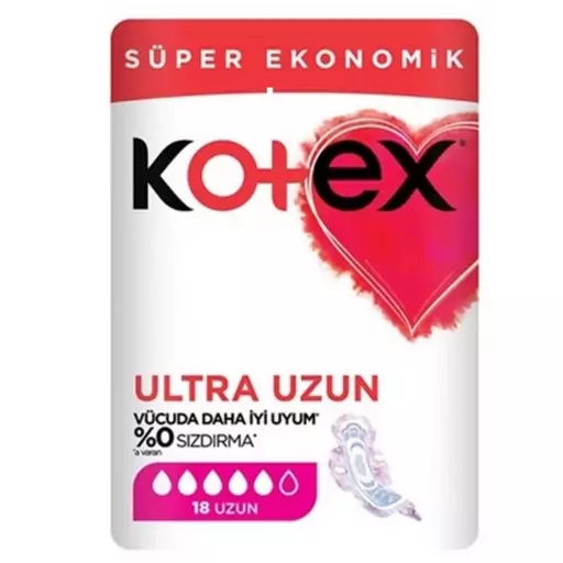 نوار بهداشتی kotex بلند مدل ULTRA تعداد 18 عدد