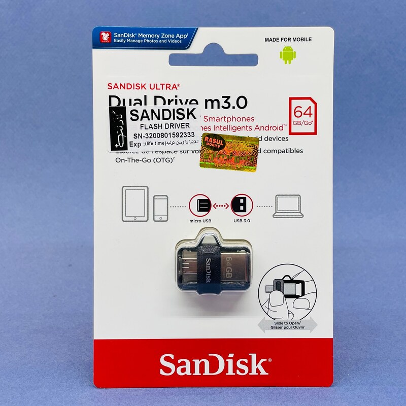 فلش سندیسک OTG 64G میکروUSB3 مدل SANDISK SDDD3-064G-G46