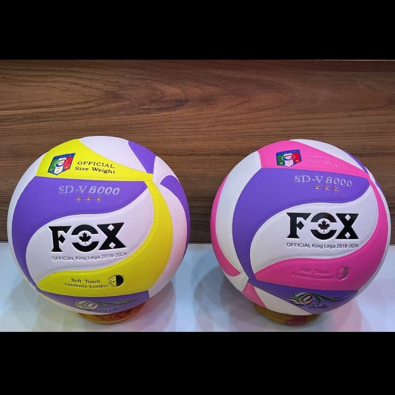 توپ والیبال fox-مدلsd-v8000-شماره 5-سه ستاره-رنگهای متفاوت-جنس اعلا