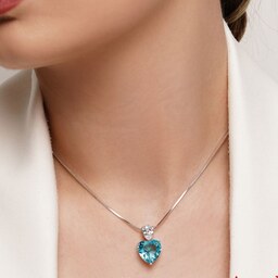  گردنبند ژوپینگ طرح قلب نگین سواروسکی Xuping Necklace Heart کد GNB16204W