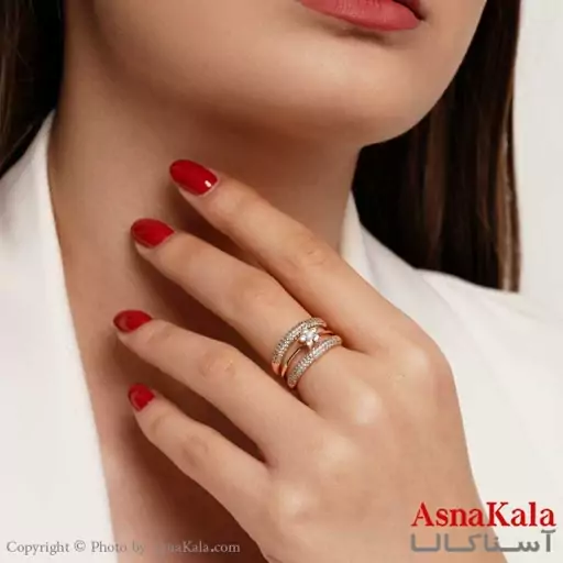 حلقه و پشت حلقه ژوپینگ مدل 3تیکه Xuping Ring کد ANG1960W