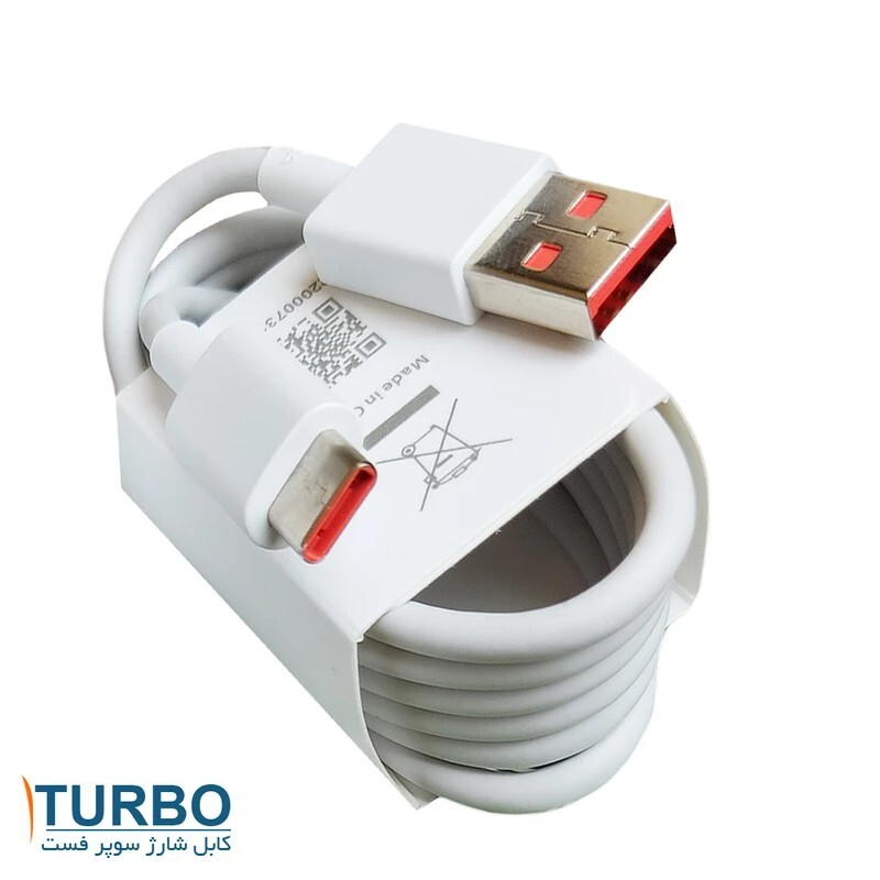 کابل تایپ سی شارژ سریع تبدیل USB به USB C مدل 6A Turbo طول 1 متر کیفیت ممتاز

