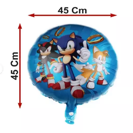 بادکنک فویلی گرد سونیک - بادکنک فویلی سونیک