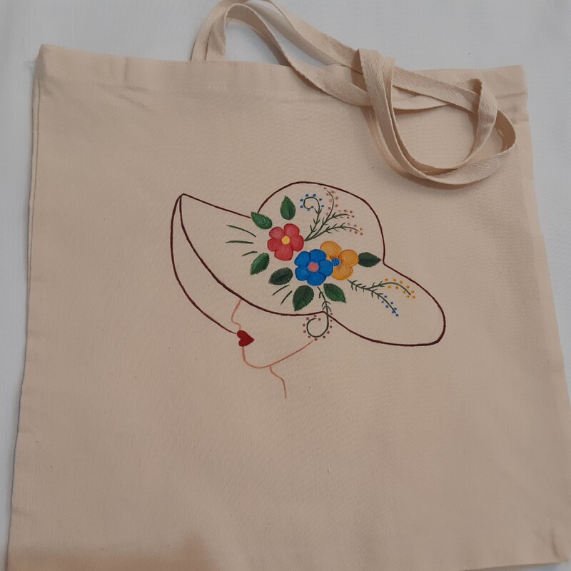 کیسه ی پارچه ای متقال ،ارسال رایگان،نقاشی شده با دست