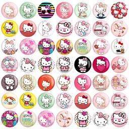 مگنت  خندالو طرح هلو کیتی Hello Kitty  کد 13 مجموعه 50 عددی