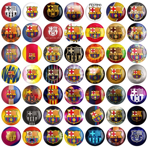 پیکسل خندالو طرح باشگاه بارسلونا کد 109 مجموعه 50 عددی
