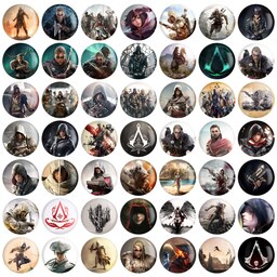 پیکسل خندالو طرح اساسینز کرید Assassins Creed کد 129 مجموعه 50 عددی