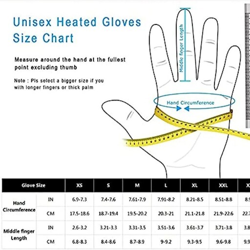 دستکش برقی کوهنوردی گرمکن الکترونیکی  مدل SHGS66E سایز XL