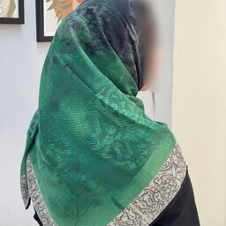 روسری نخی قواره 120 دور دستدوز در 7 رنگ  