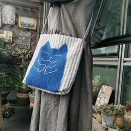 کیف تکه دوزی شده با دست قابل سفارش در رنگ دلخواه 