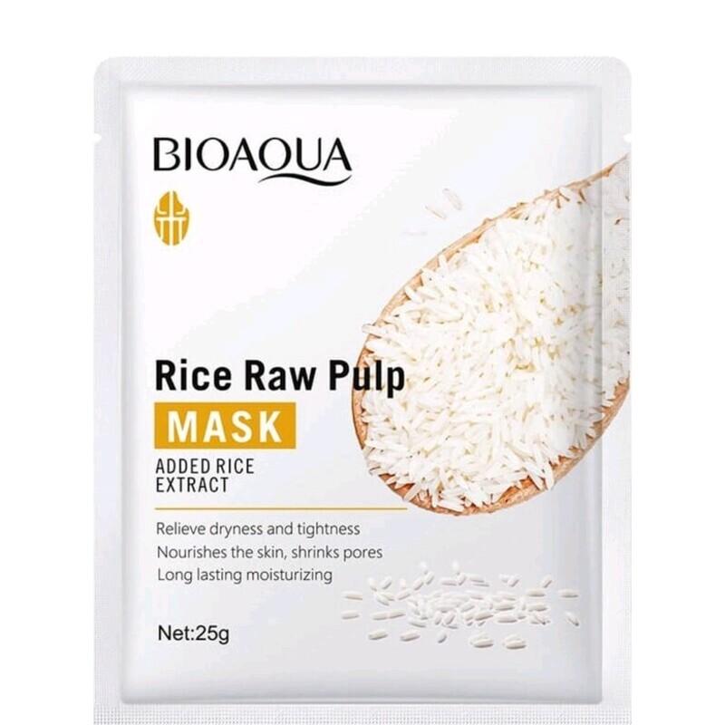 ماسک  ورقه ایی روشن کننده پوست صورت برنج بیوآکوا 
