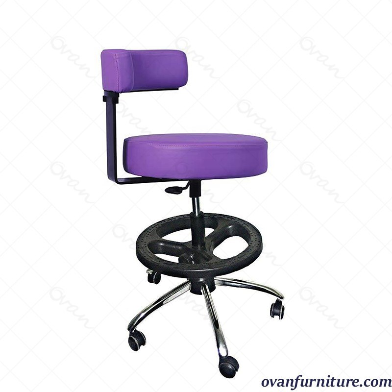 صندلی آزمایشگاهی تابوره زیمنسی حلقه دار - مناسب آزمایشگاه  کلینیک پزشکی