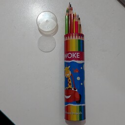 مداد رنگی 24 رنگ استوانه ای وک اصلی
