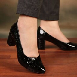 کفش مجلسی زنانه مشکی سایز 37تا 41 پاشنه حدودا 5سانت 
