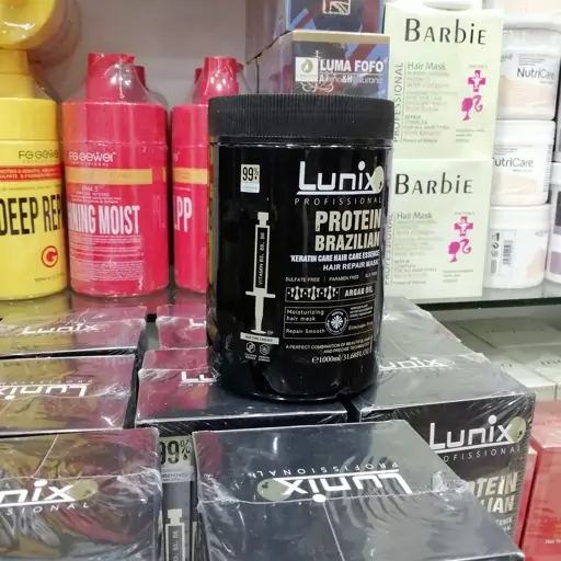 ماسک مو پروتئین کراتین لونیکس بدون سولفات برزیلی  حاوی آرگان و جوجوبا 
Lunix Brazilian Keratin Protein Hair Mask