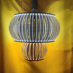 لامپ دست ساز لوستر 2 طبقه led