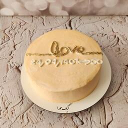  مینی کیک تولدکیک سالگرد ازدواج کیک لاو کیک سالگرد آشنایی کیک خامه ای با فیلینگ موز و گردو کرم شکلاتی ارسال پس کرایه 
